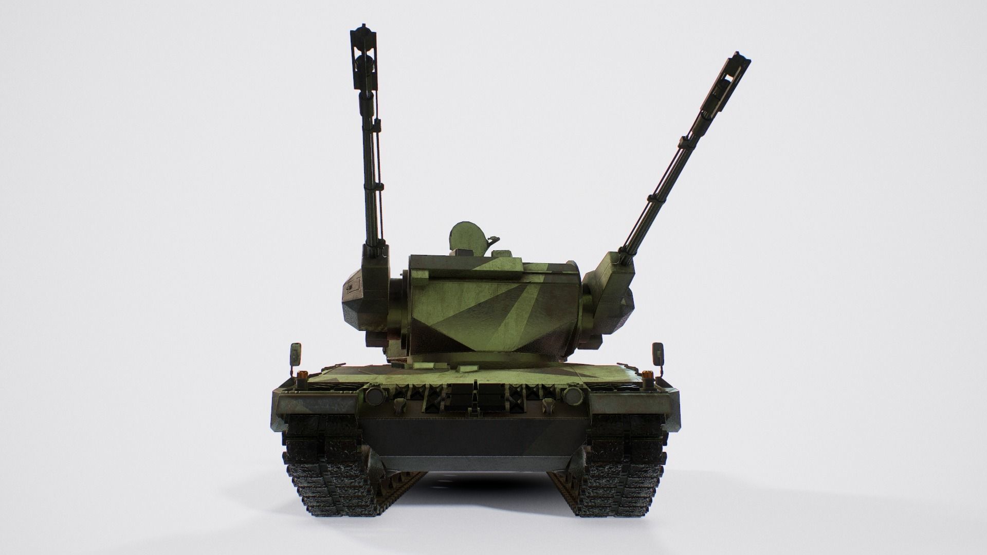 Leopard 2 Marksman - Finnish Anti-Air Vehicle Low-poly 3D model_6