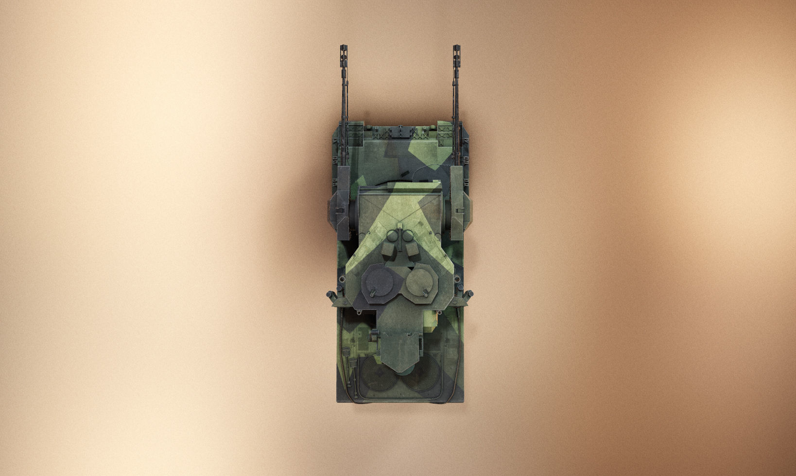 Leopard 2 Marksman - Finnish Anti-Air Vehicle Low-poly 3D model_11
