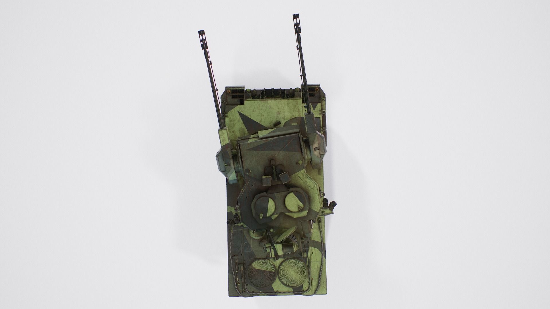 Leopard 2 Marksman - Finnish Anti-Air Vehicle Low-poly 3D model_5