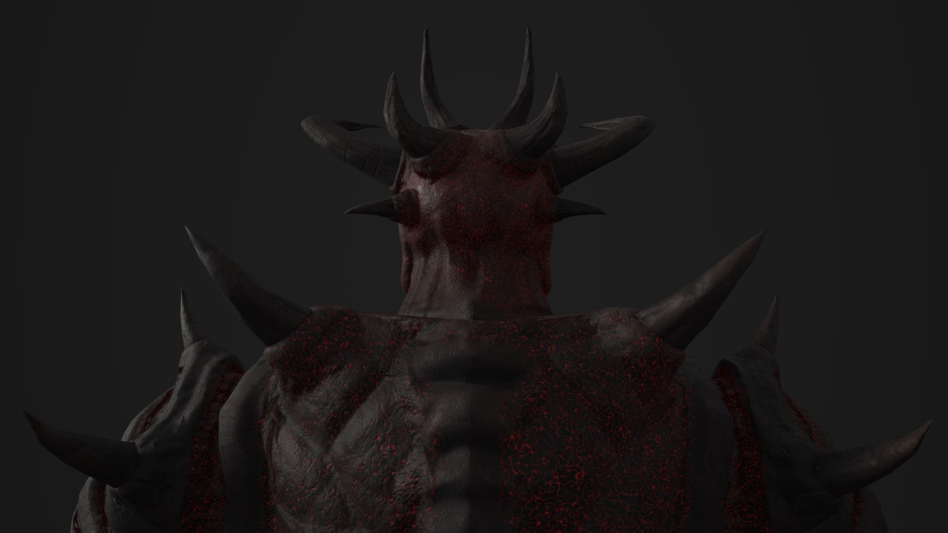 Monster demon Low-poly 3D model_8