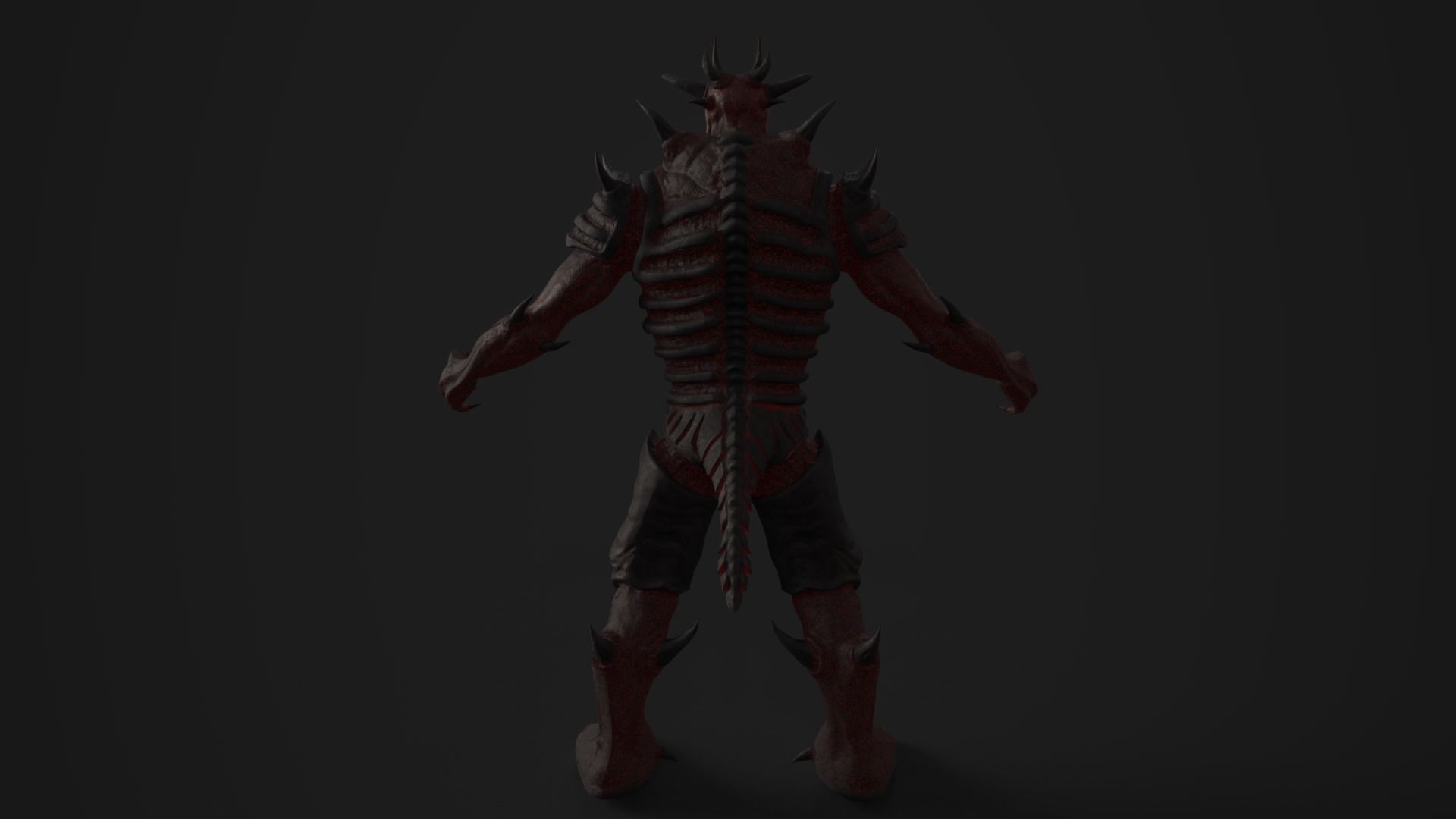 Monster demon Low-poly 3D model_11