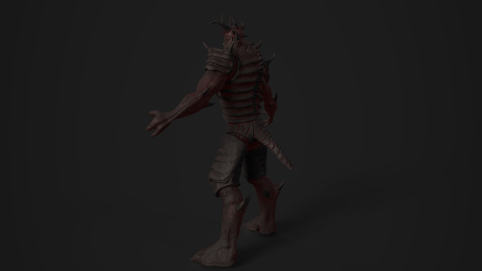 Monster demon Low-poly 3D model_13
