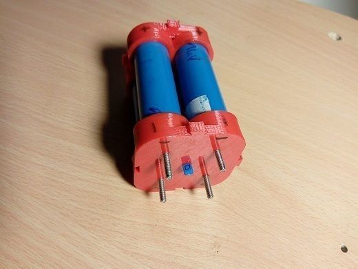 solderless modulable 18650 Battery holder for 4 batteries  3D print model_7