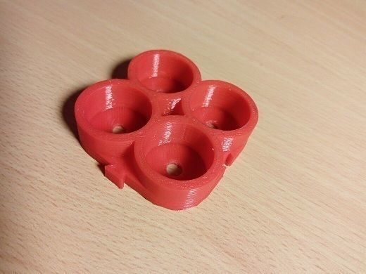 solderless modulable 18650 Battery holder for 4 batteries  3D print model_1