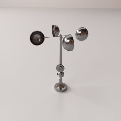 Anemometer metal weather vane 3D model