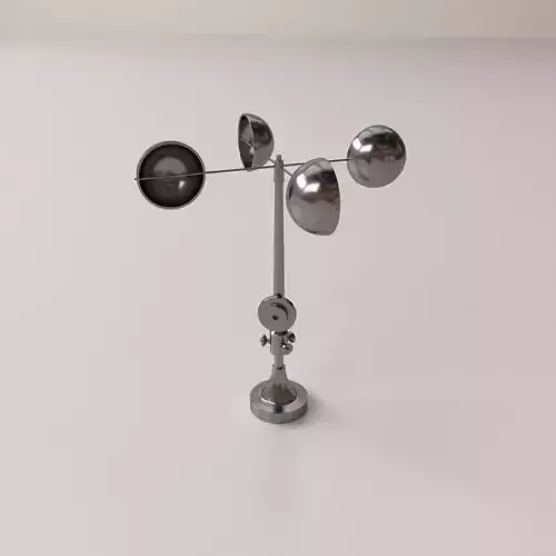 Anemometer metal weather vane
