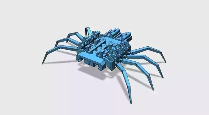 8 legged spider robot 3D print model