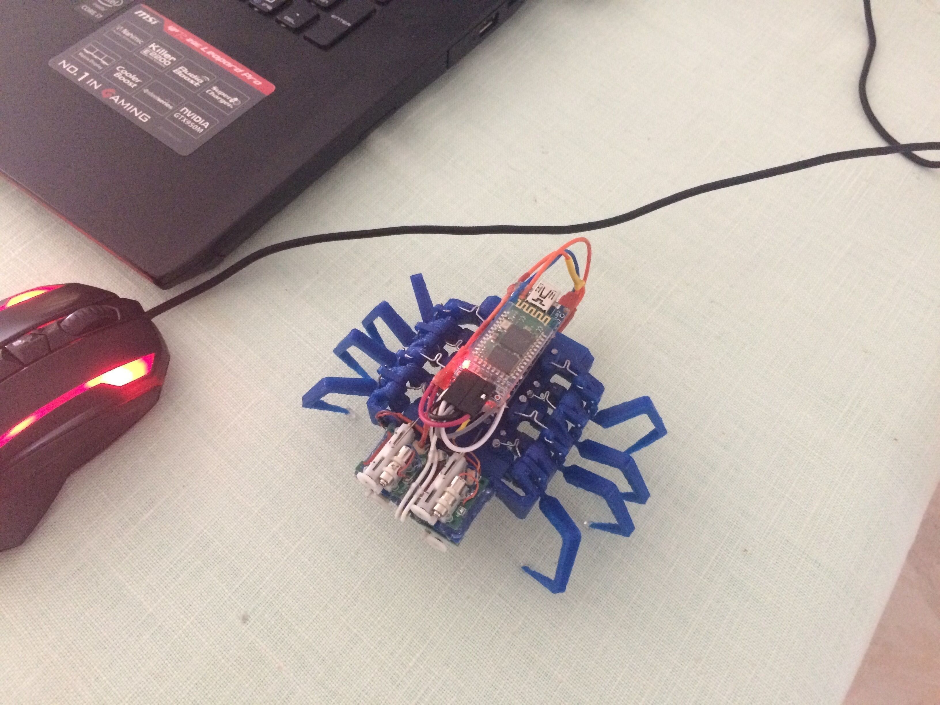 8 legged spider robot 3D print model_3