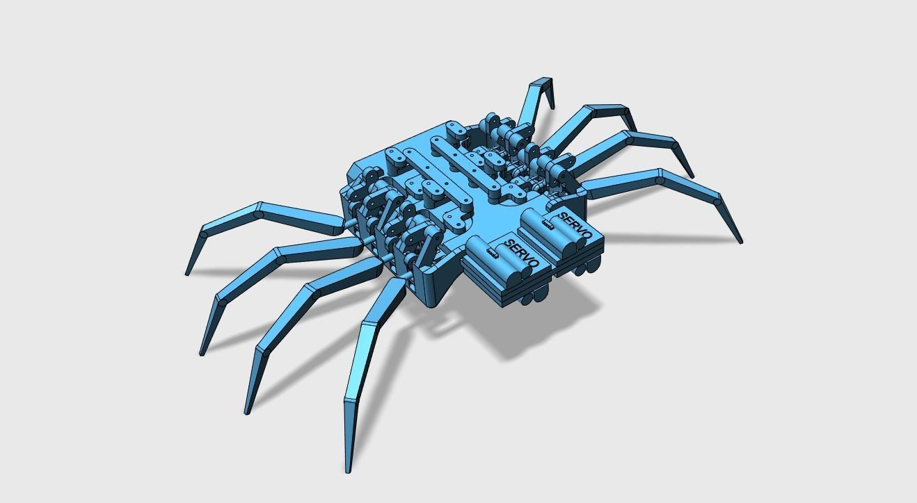 8 legged spider robot 3D print model_8