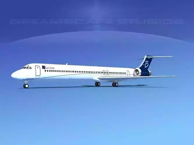 McDonnell Douglas MD83 Blue Line