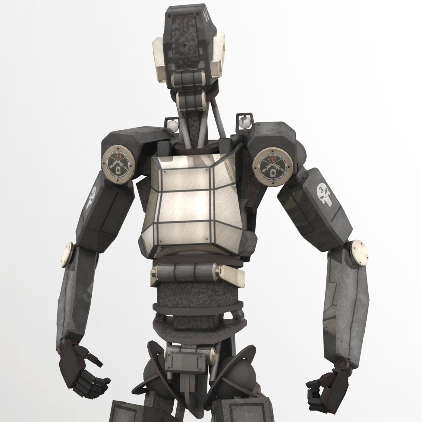Sentinel Bot LP Rigged Low-poly 3D model_4