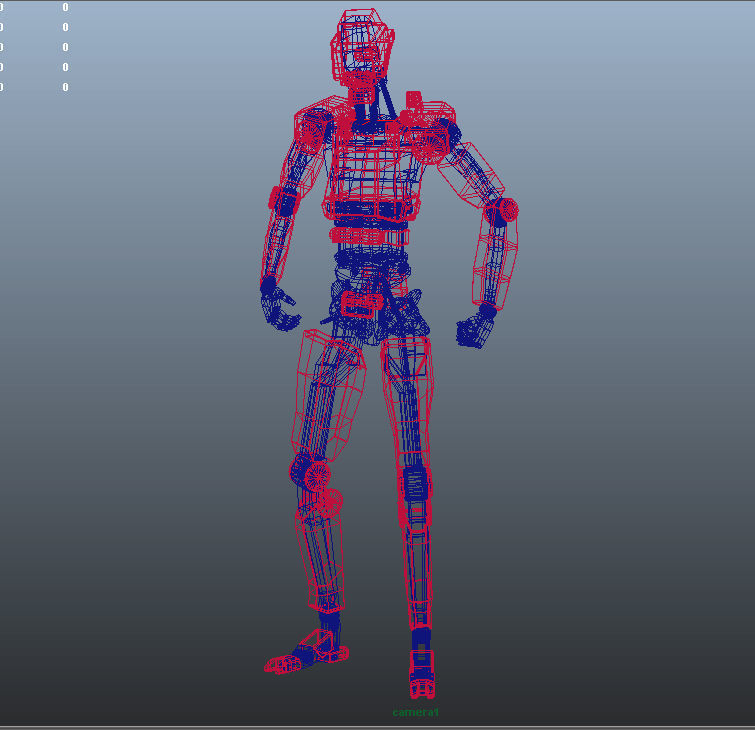 Sentinel Bot LP Rigged Low-poly 3D model_12