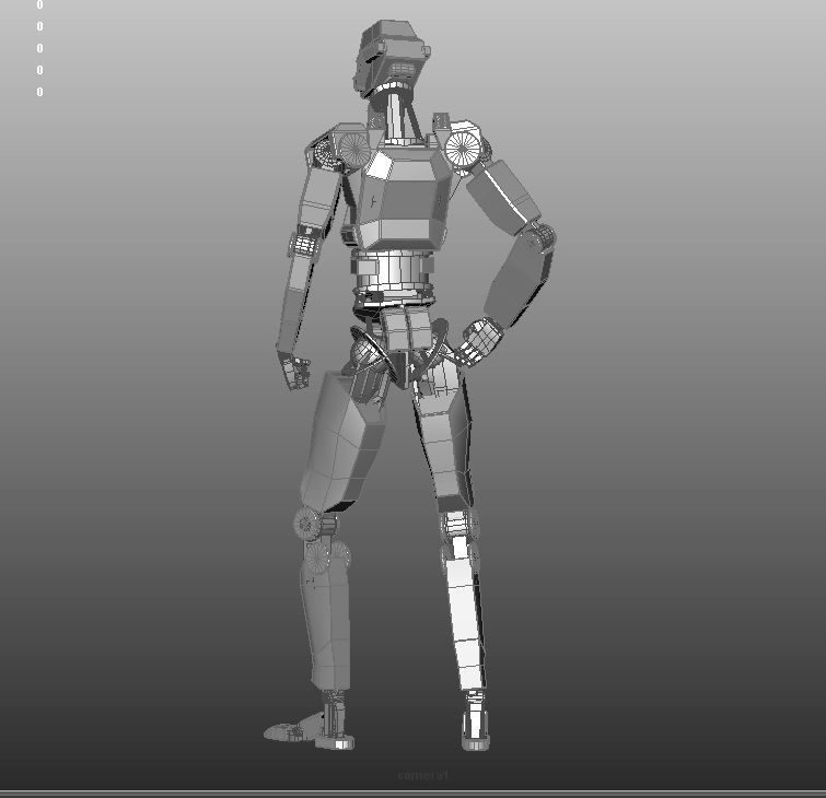 Sentinel Bot LP Rigged Low-poly 3D model_13