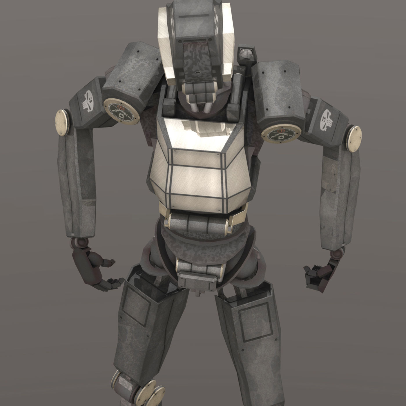 Sentinel Bot LP Rigged Low-poly 3D model_8
