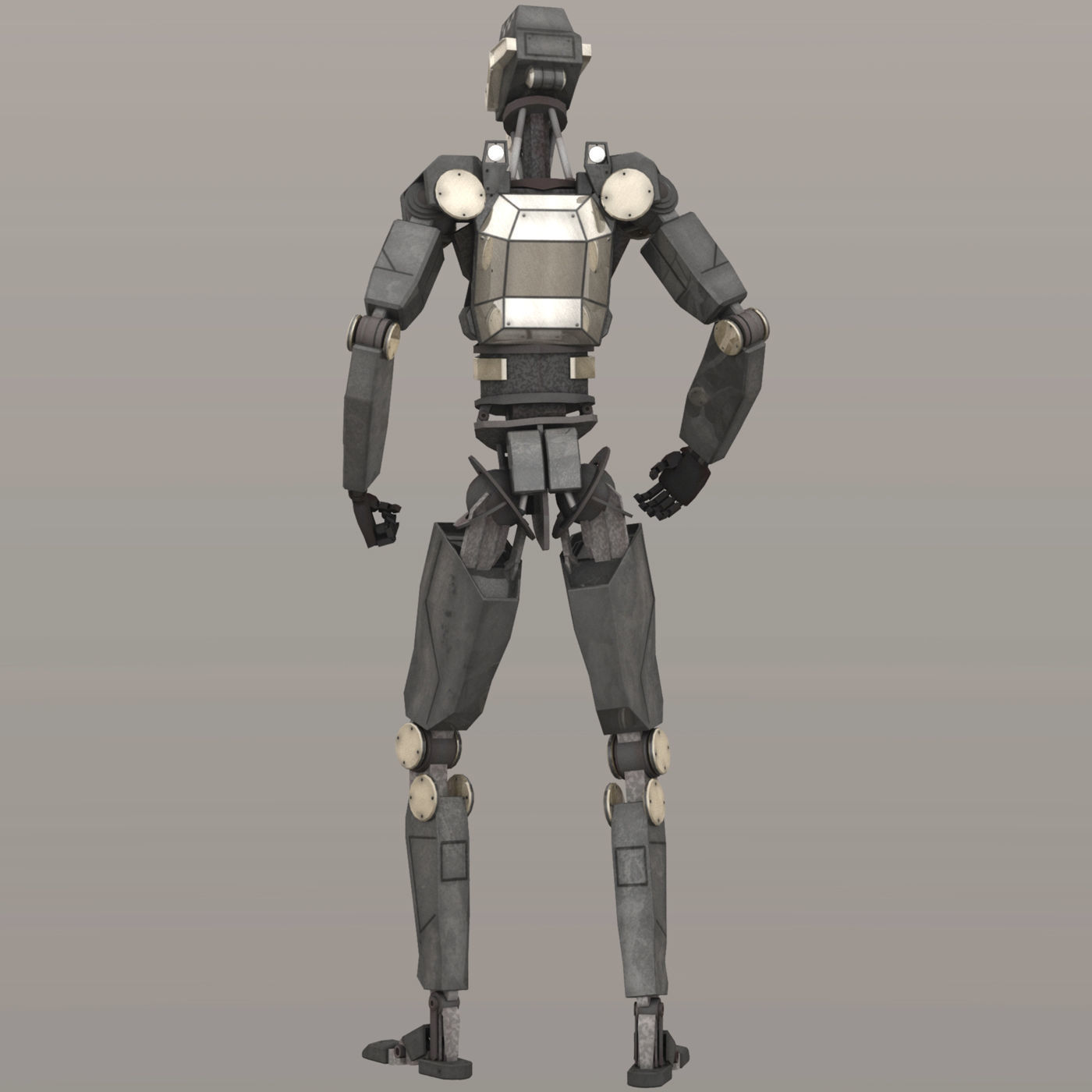 Sentinel Bot LP Rigged Low-poly 3D model_3