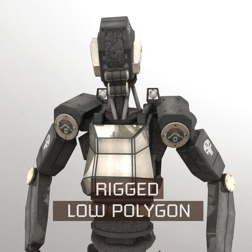 Sentinel Bot LP Rigged Low-poly 3D model