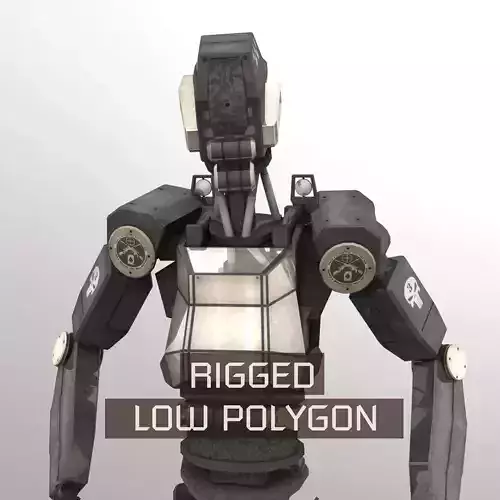 Sentinel Bot LP Rigged Low-poly 3D model