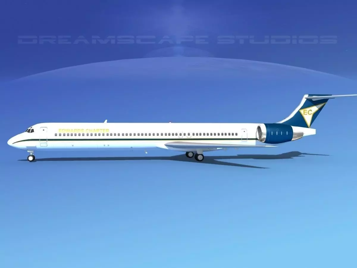 McDonnell Douglas MD83 Edwards Charter 3D model