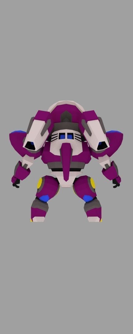 Super Mecha 13 - Diotre of Code Name D1OTE Low-poly 3D model_2