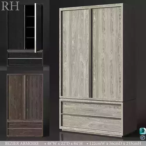 RH BEZIER ARMOIRE
