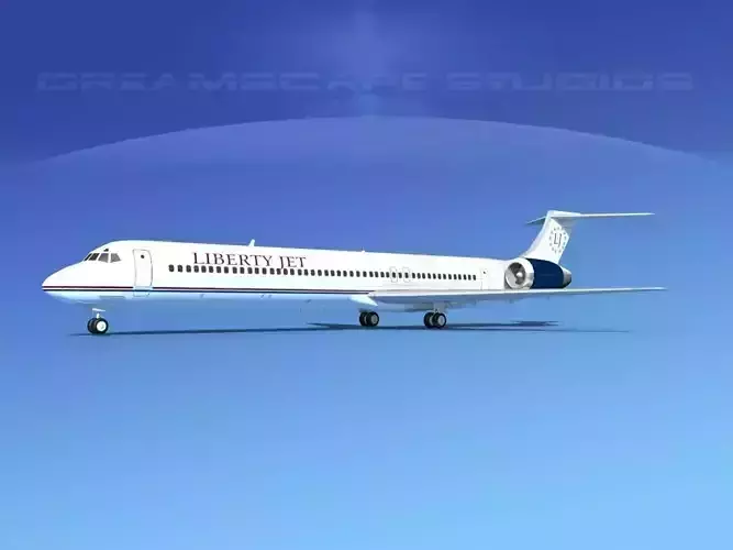 McDonnell Douglas MD83 Liberty Jet 3D model