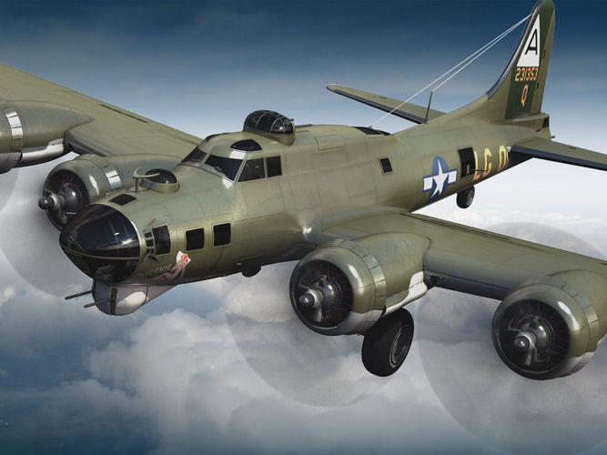 Boeing B-17 Super Fortress Bomber 3D model