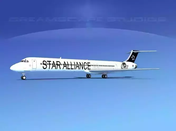 McDonnell Douglas MD83 Star Alliance 3D model