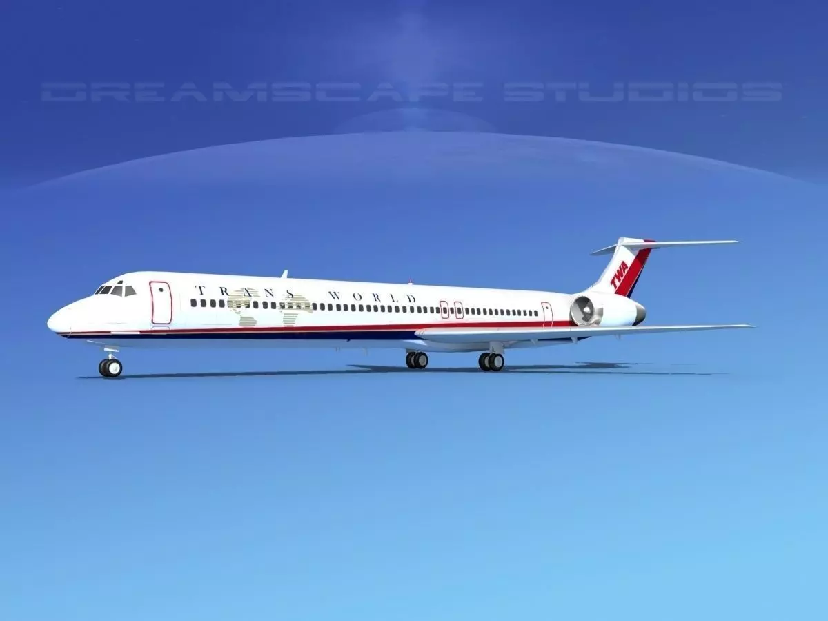 McDonnell Douglas MD83 Trans World Airways 2 3D model