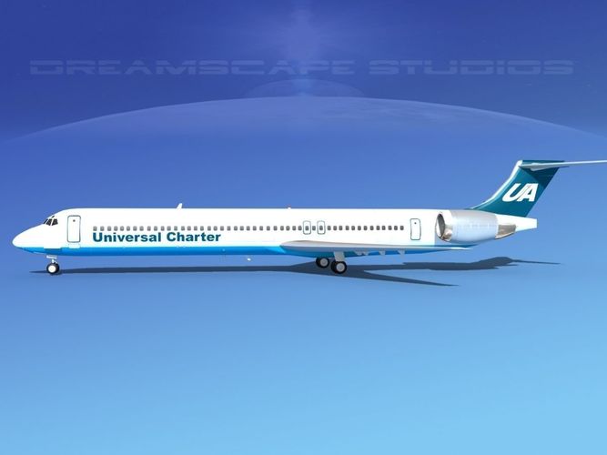 McDonnell Douglas MD83 Universal Airlines 3D model