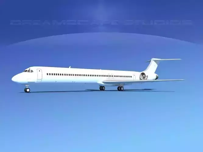 McDonnell Douglas MD83 Unmarked 2 3D model