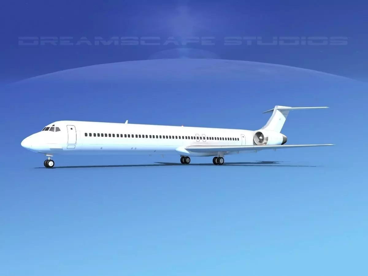 McDonnell Douglas MD83 Unmarked 2 3D model