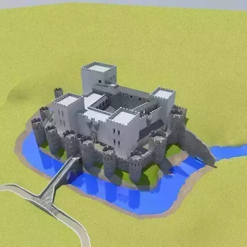 CASTLE low poly in minecraft