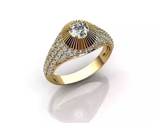 Mens Diamond Gold Rings