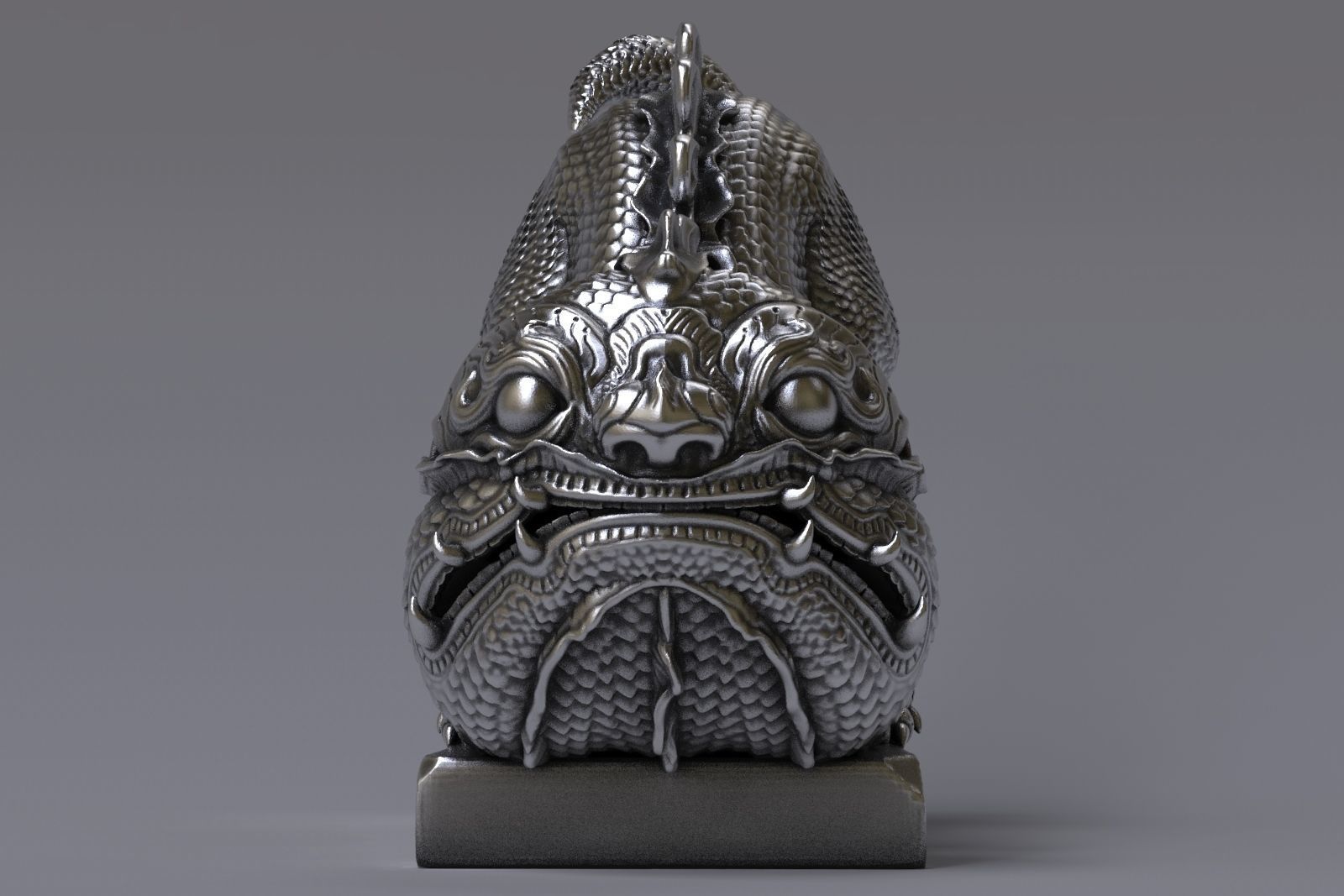 MoM a chinese dragon statue 3D print model_5