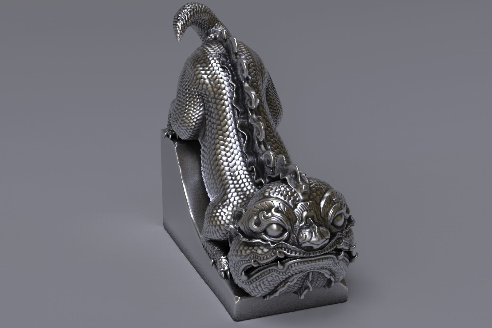 MoM a chinese dragon statue 3D print model_7