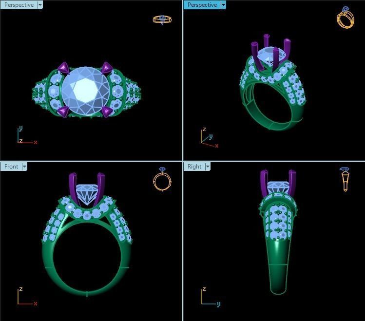 Ring T00205  3D print model_2