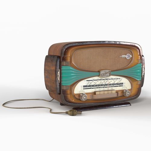 Tabletop radio Oceanic Surcouf Low-poly 3D model