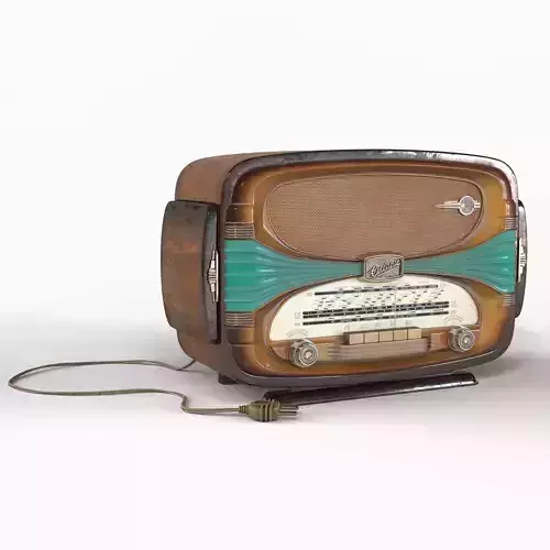 Tabletop radio Oceanic Surcouf Low-poly 3D model