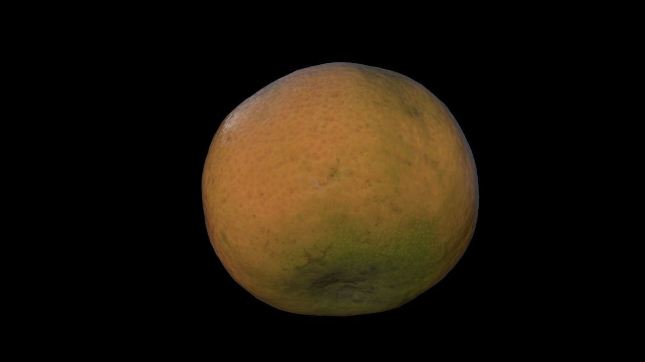 Tangerine - PBR orange Low-poly 3D model_4