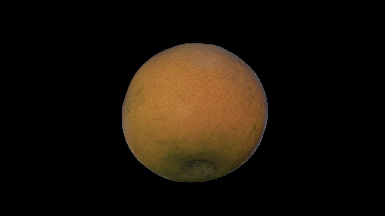 Tangerine - PBR orange Low-poly 3D model_1