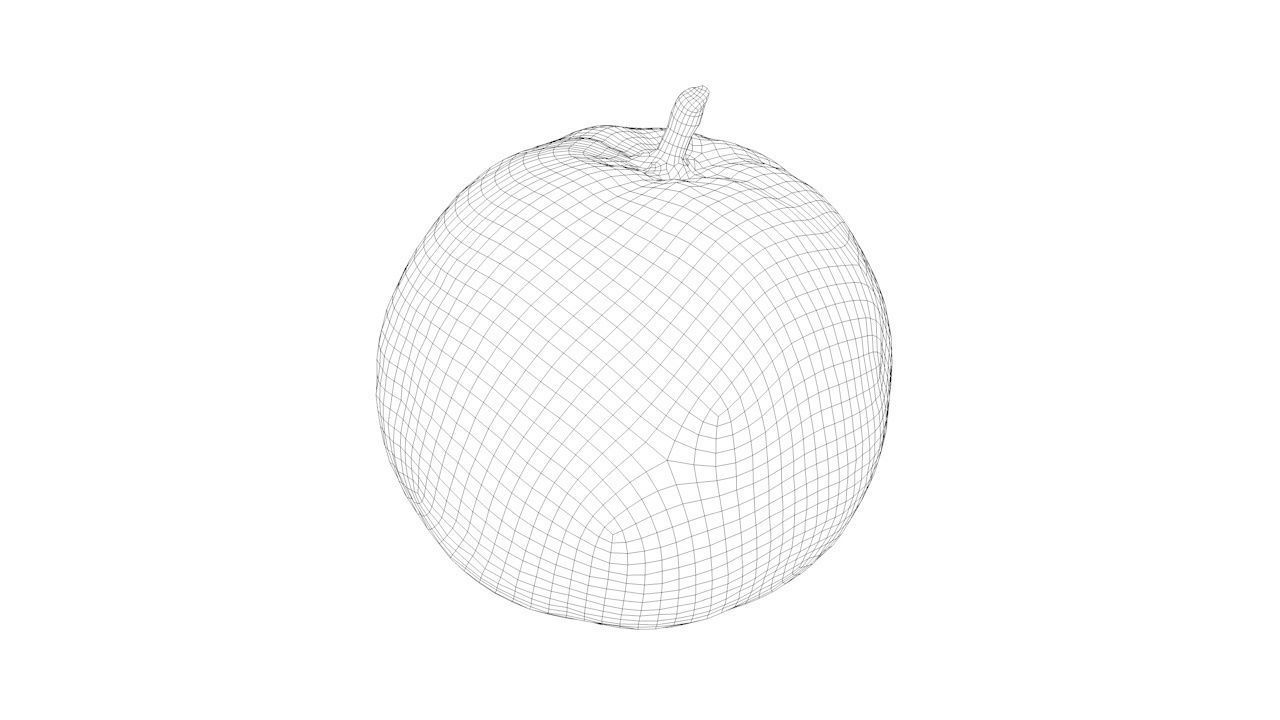 Tangerine - PBR orange Low-poly 3D model_5