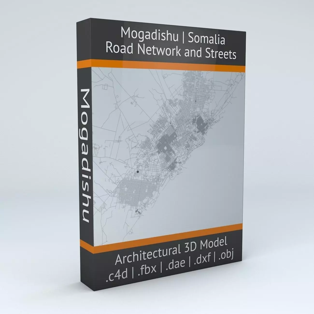 Mogadishu Road Network and Streets 3D model_0