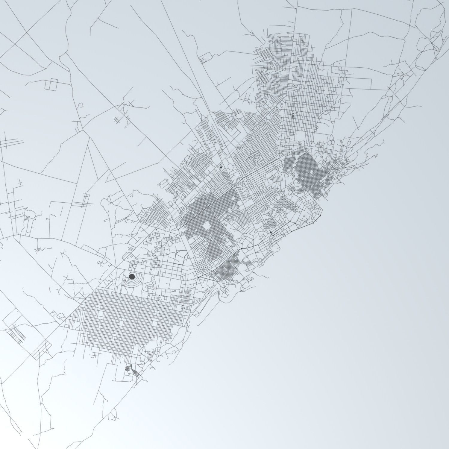 Mogadishu Road Network and Streets 3D model_1