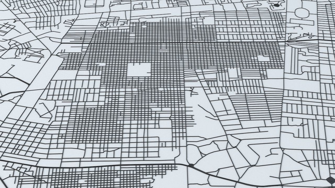 Mogadishu Road Network and Streets 3D model_5