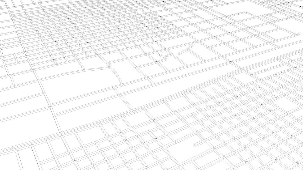 Mogadishu Road Network and Streets 3D model_9