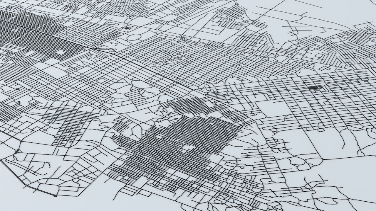 Mogadishu Road Network and Streets 3D model_4
