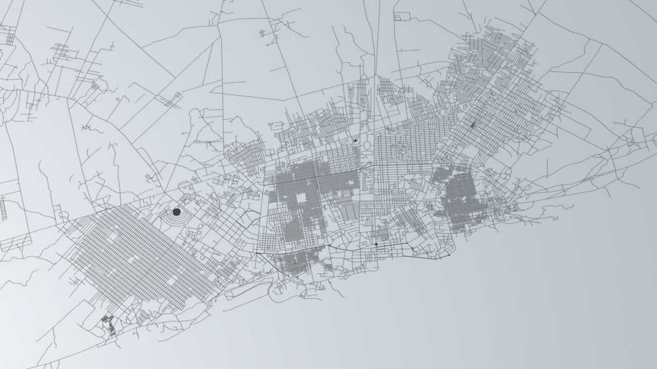 Mogadishu Road Network and Streets 3D model_2