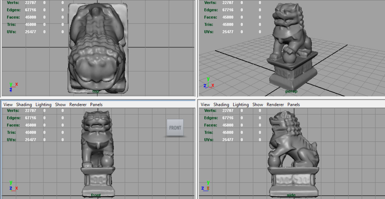 FU LIONS Low-poly 3D model_11