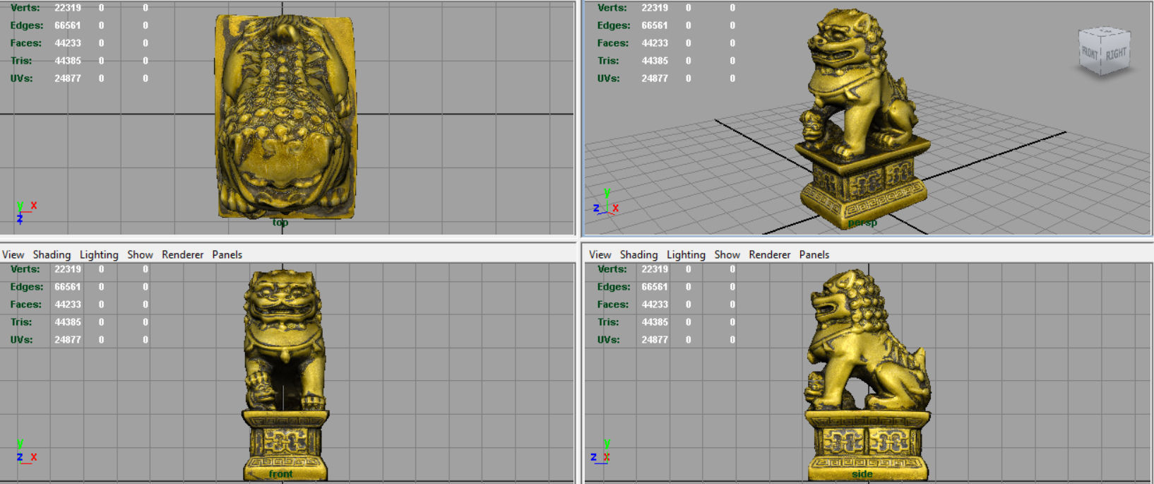FU LIONS Low-poly 3D model_20