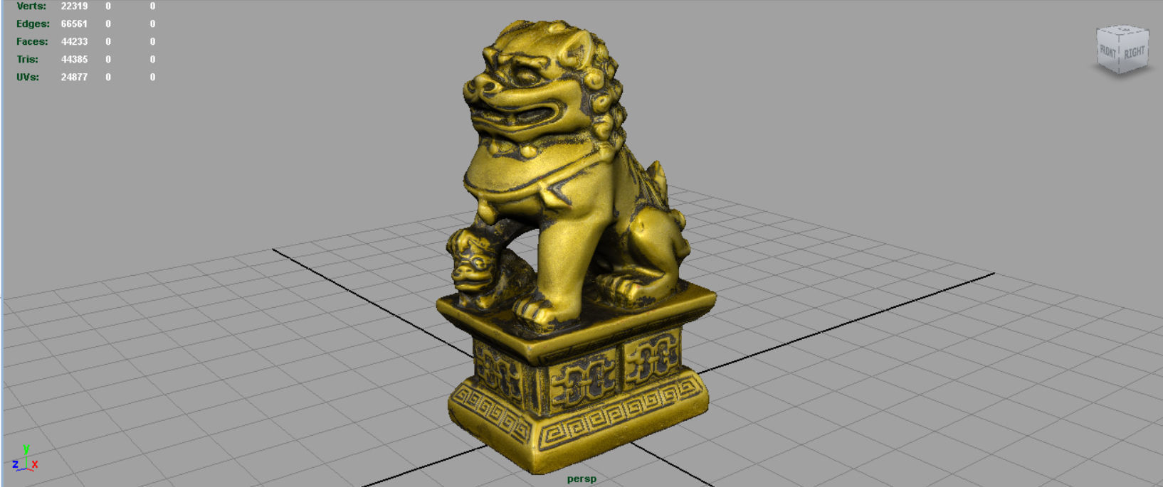 FU LIONS Low-poly 3D model_14